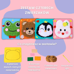 Wyszywanki – stwórz swoje zoo krok po kroku